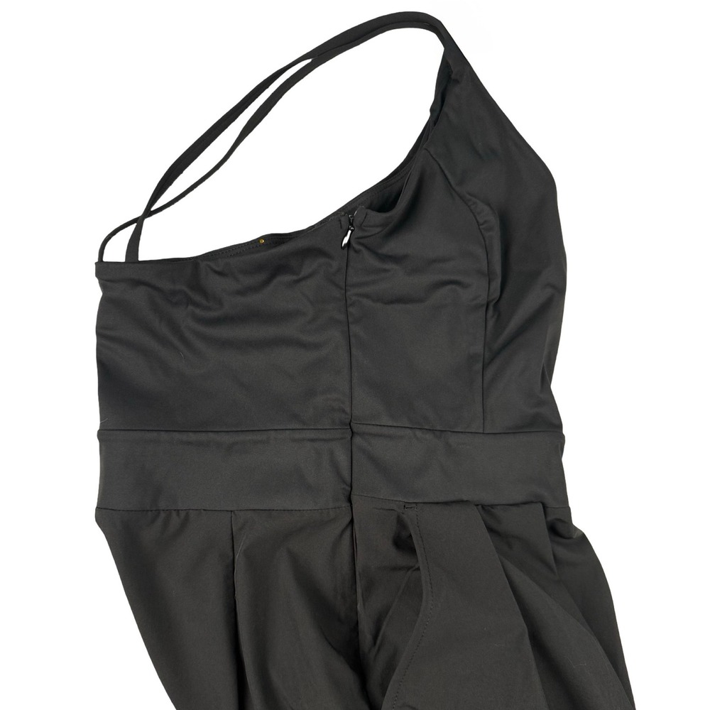 Halara Black Wide Leg Jumpsuit Womens XS Strappy Pocket Stretch Romper - Picture 2 of 6